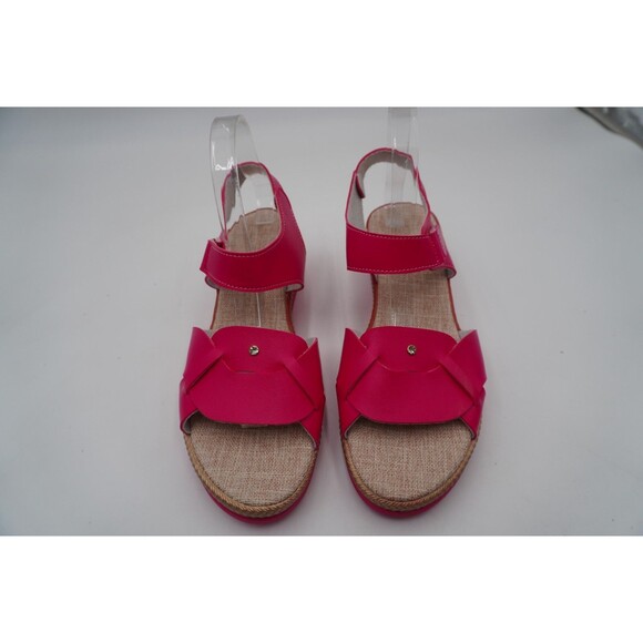 Shein Pink Braid Detail Midsole Espadrille Wedge Sandals Size 43 - Picture 1 of 12